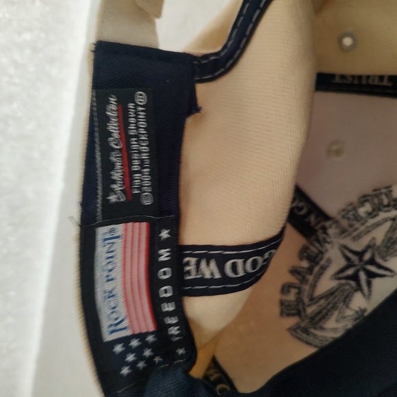 Texas Flag Embroidered Cap Luckenback Texas Rock Point Freedom In God We Trust - Picture 5 of 5